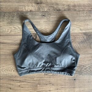 Tek Gear Gray Sports Bra Large Medium Support